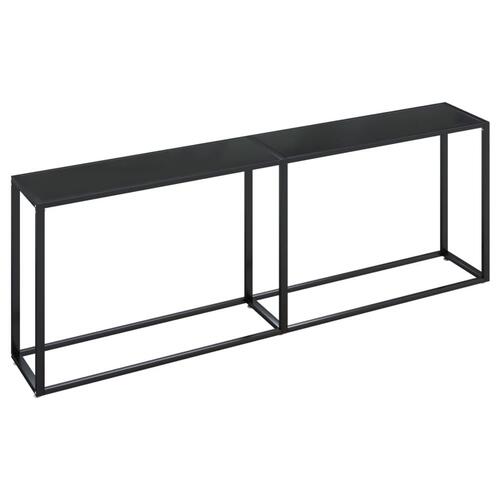 Konsolbord 220x35x75,5 cm hærdet glas sort
