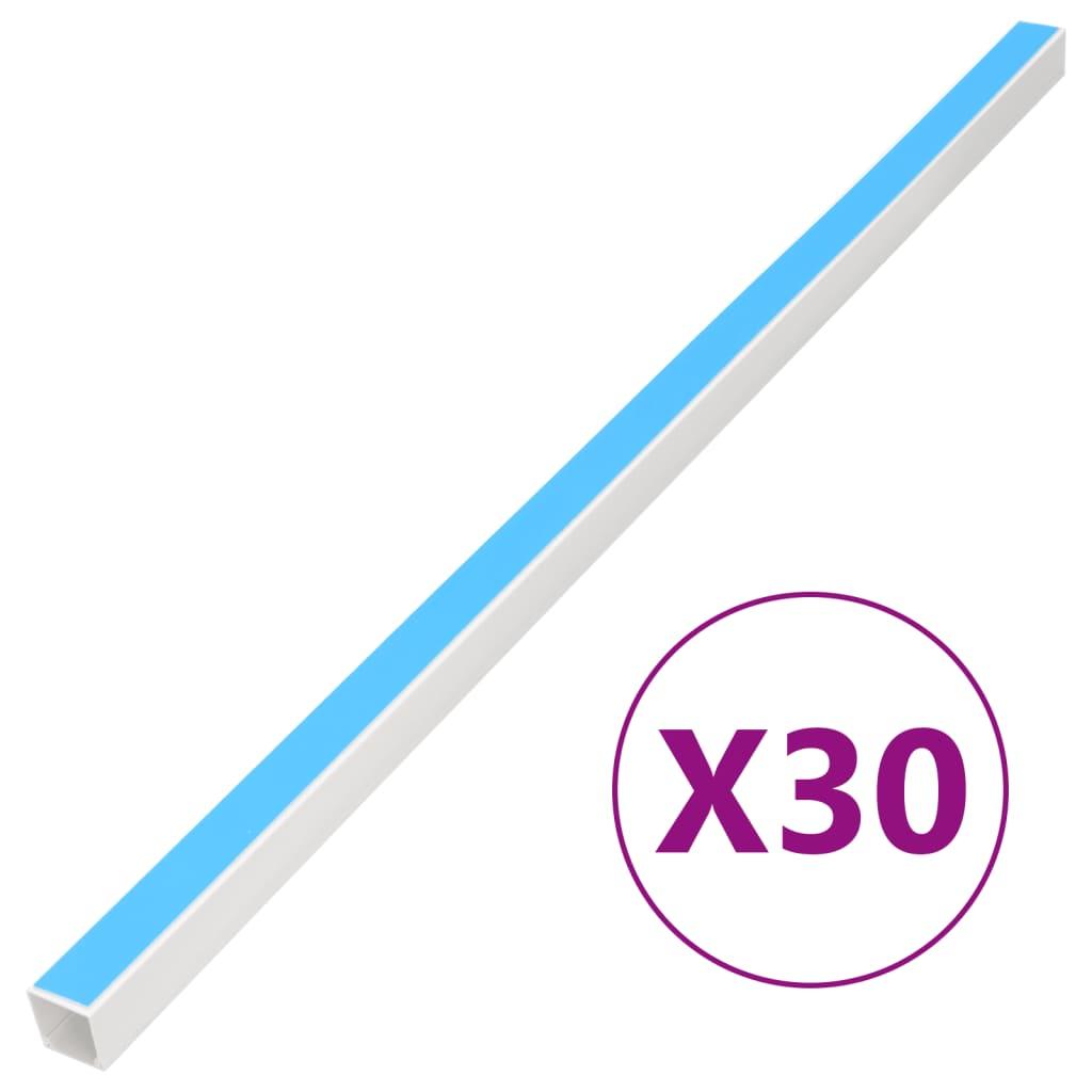 Selvklæbende kabelkanal 10x10 mm 30 m PVC
