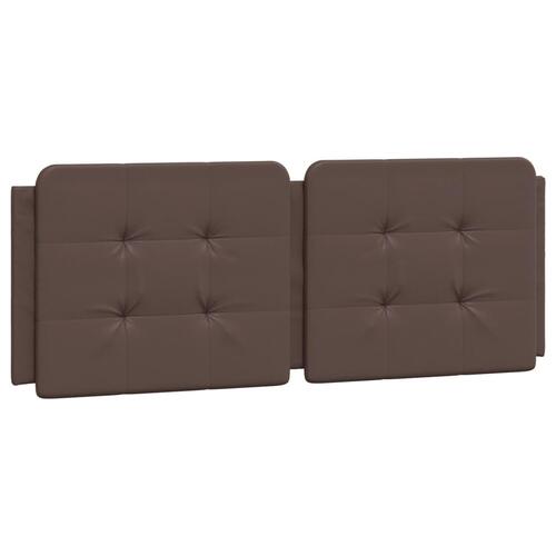 Seng med madras 140x190 cm kunstlæder brun