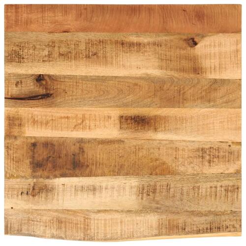 Bordplade 40x40x3,8 cm naturlig kant massivt ru mangotræ