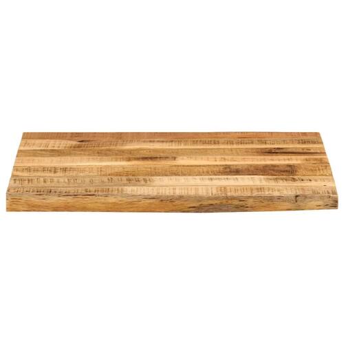Bordplade 40x40x3,8 cm naturlig kant massivt ru mangotræ