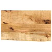 Bordplade 60x40x3,8 cm naturlig kant massivt ru mangotræ