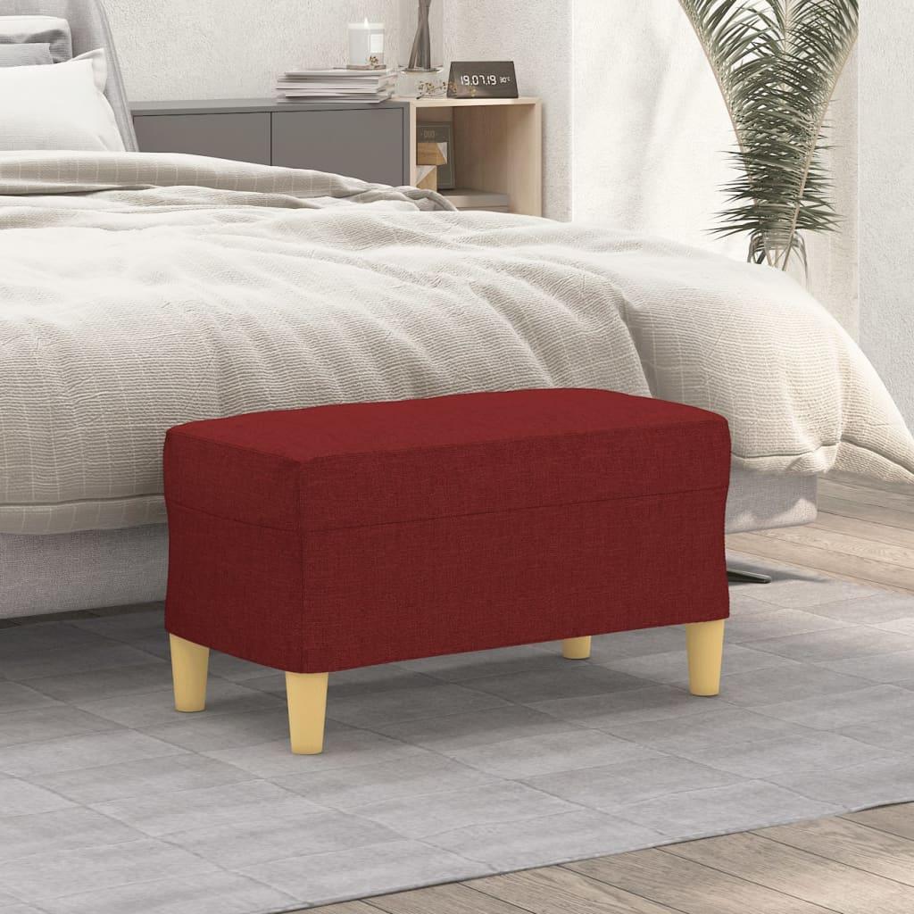 Bænk 70x35x41 cm stof vinrød