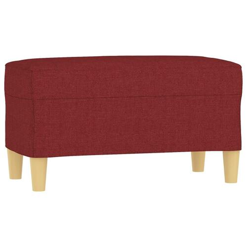 Bænk 70x35x41 cm stof vinrød