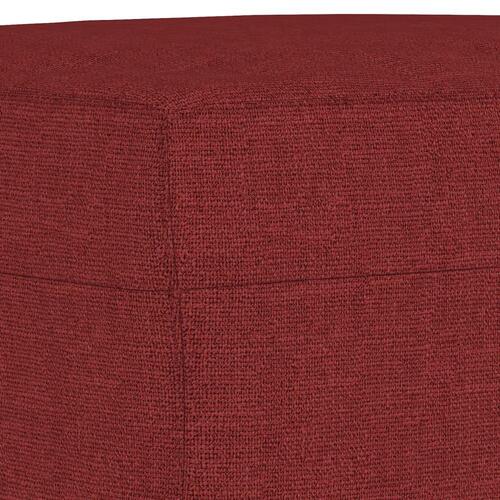 Bænk 70x35x41 cm stof vinrød