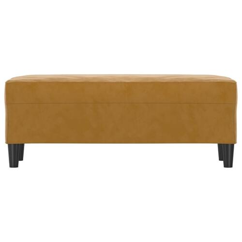 Bænk 100x35x41 cm velour brun