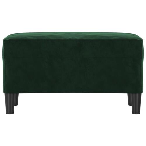 Bænk 70x35x41 cm fløjl mørkegrøn