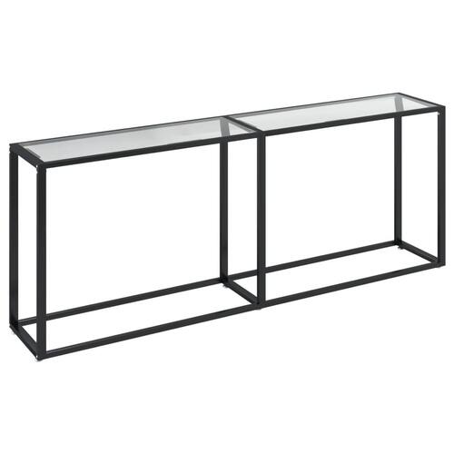 Konsolbord 200x35x75,5 cm hærdet glas transparent