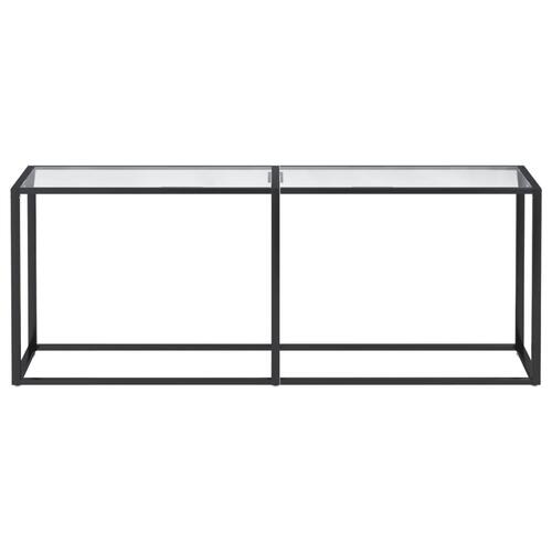 Konsolbord 200x35x75,5 cm hærdet glas transparent
