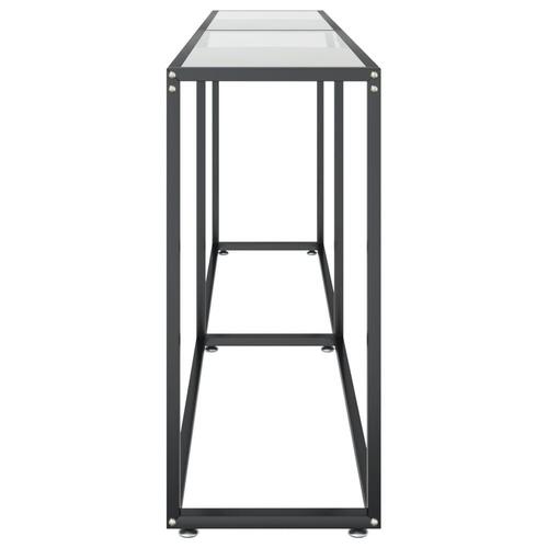 Konsolbord 200x35x75,5 cm hærdet glas transparent