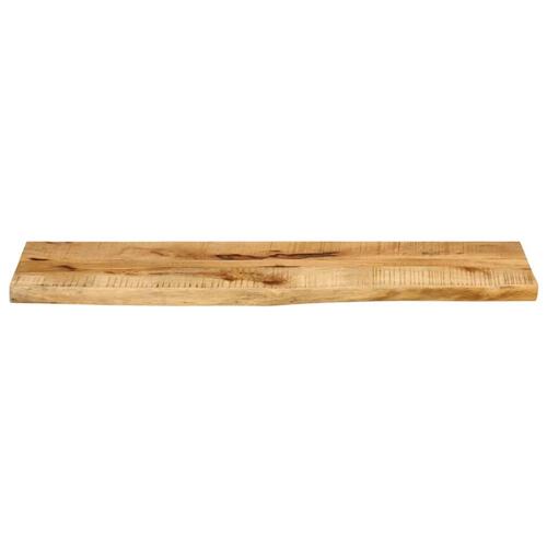 Bordplade 120x20x2,5 cm naturlig kant massivt ru mangotræ
