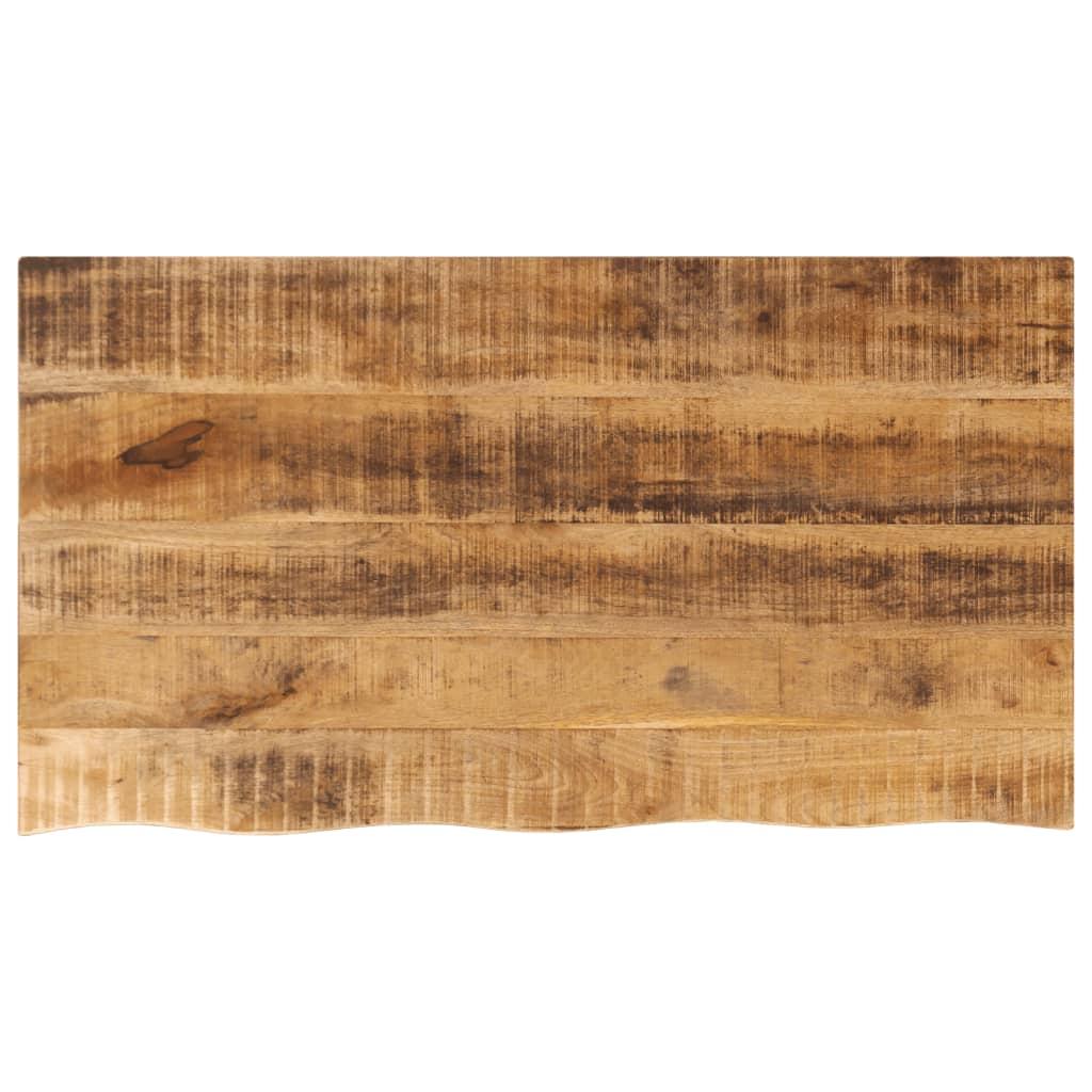 Bordplade 100x60x2,5 cm naturlig kant massivt ru mangotræ