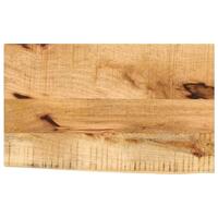 Bordplade 40x20x3,8 cm naturlig kant massivt ru mangotræ