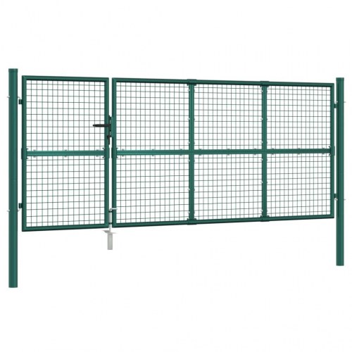 Havelåge i net - grøn 350×125 cm, galvaniseret stål