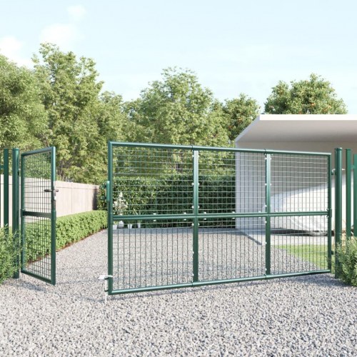 Havelåge i net - grøn 350×125 cm, galvaniseret stål
