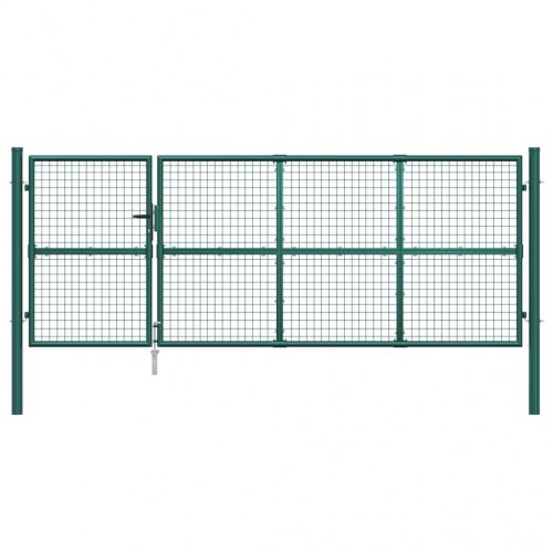 Havelåge i net - grøn 350×125 cm, galvaniseret stål