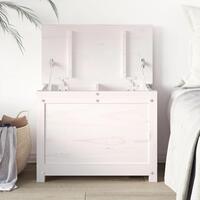 Opbevaringskasse 60x32x45,5 cm massivt fyrretræ hvid