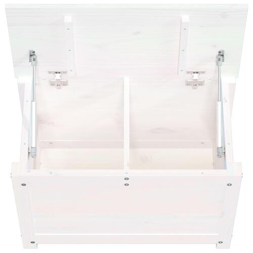 Opbevaringskasse 60x32x45,5 cm massivt fyrretræ hvid