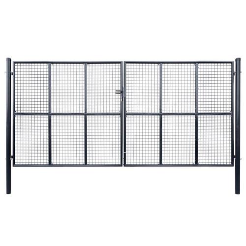 Havelåge i trådnet galvaniseret stål 400 x 175 cm grå