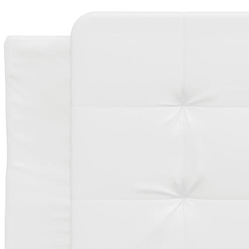 Seng med madras 80x200 cm kunstlæder hvid