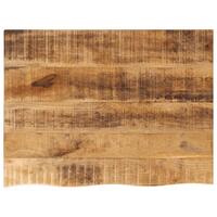 Bordplade 80x60x2,5 cm naturlig kant massivt ru mangotræ