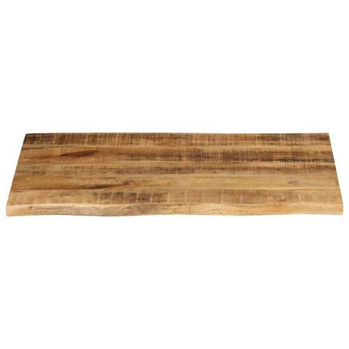 Bordplade 80x60x2,5 cm naturlig kant massivt ru mangotræ