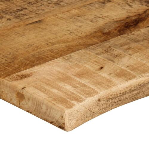Bordplade 80x60x2,5 cm naturlig kant massivt ru mangotræ