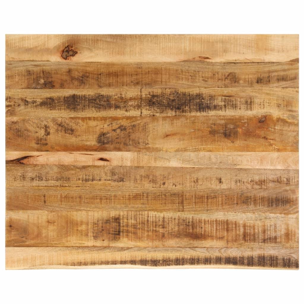 Bordplade 90x80x2,5 cm naturlig kant massivt ru mangotræ