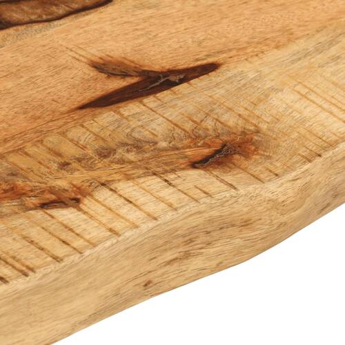 Bordplade 60x20x3,8 cm naturlig kant massivt ru mangotræ