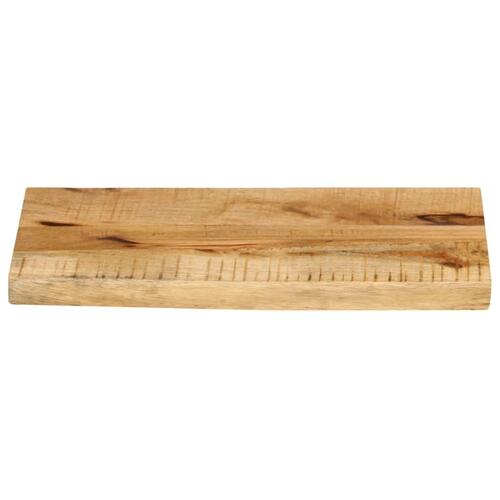 Bordplade 60x30x3,8 cm naturlig kant massivt ru mangotræ