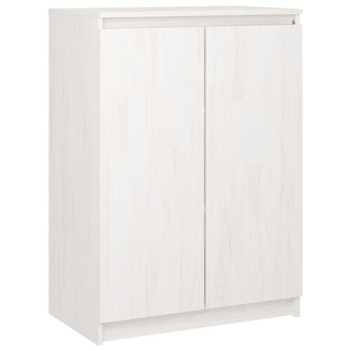 Skænk 60x36x84 cm massivt fyrretræ hvid