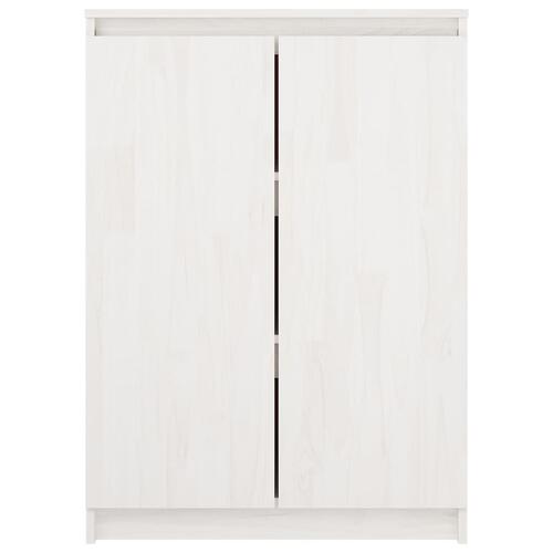 Skænk 60x36x84 cm massivt fyrretræ hvid