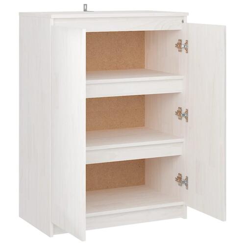 Skænk 60x36x84 cm massivt fyrretræ hvid