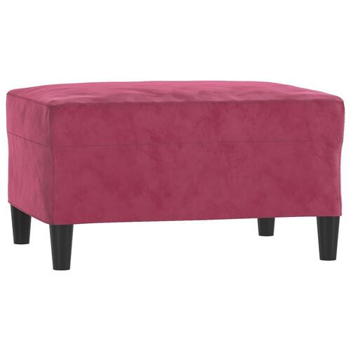 Fodskammel 70x55x41 cm velour vinrød