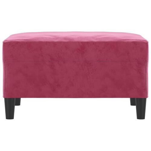 Fodskammel 70x55x41 cm velour vinrød