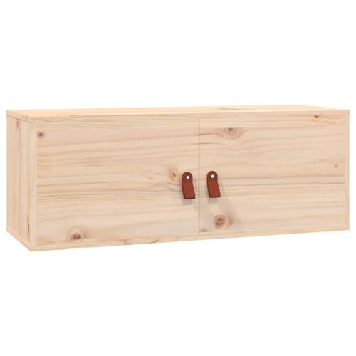 Vægskabe 2 stk. 80x30x30 cm massivt fyrretræ