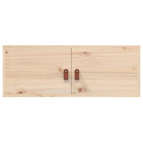 Vægskabe 2 stk. 80x30x30 cm massivt fyrretræ