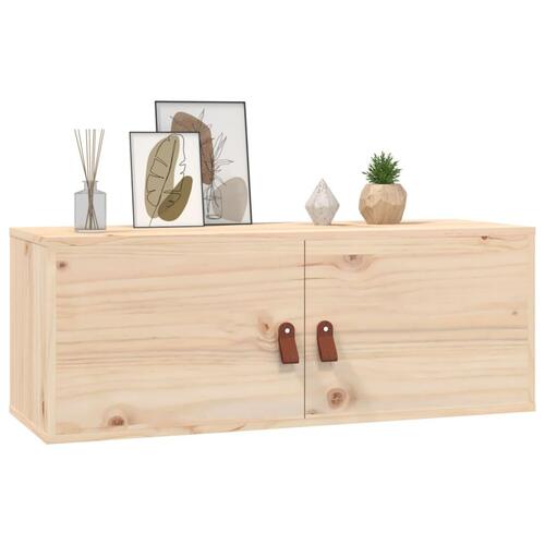 Vægskabe 2 stk. 80x30x30 cm massivt fyrretræ