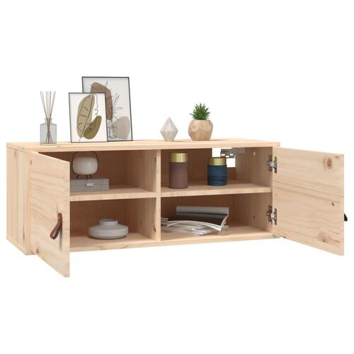 Vægskabe 2 stk. 80x30x30 cm massivt fyrretræ