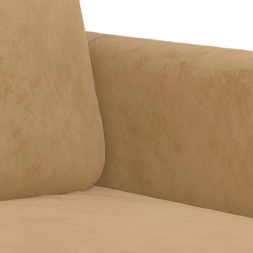 3 personers sofa med puder velour brun