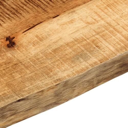 Bordplade 180x20x2,5 cm naturlig kant massivt ru mangotræ