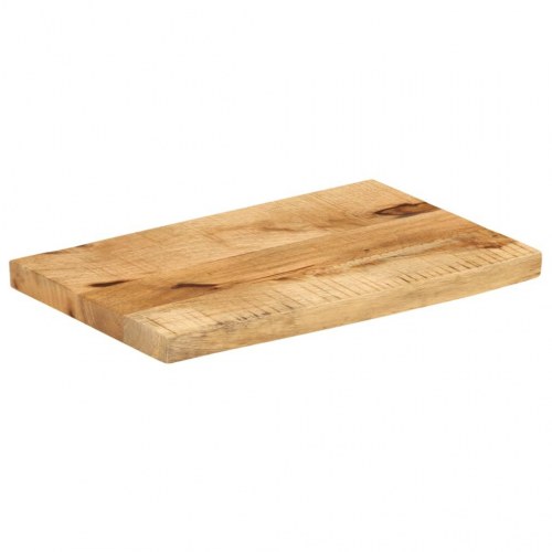 Bordplade i massivt mangotræ med naturlig kant - 50 x 40 x 2,5 cm