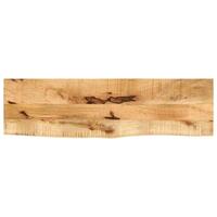 Bordplade 100x40x2,5 cm naturlig kant massivt ru mangotræ