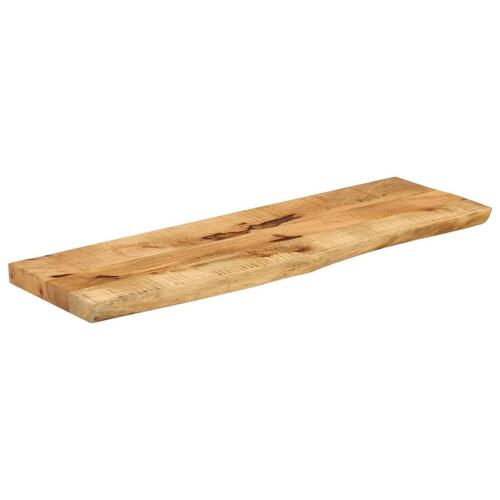 Bordplade 100x40x2,5 cm naturlig kant massivt ru mangotræ