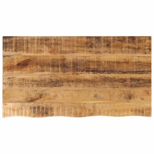 Bordplade 120x60x2,5 cm naturlig kant massivt ru mangotræ