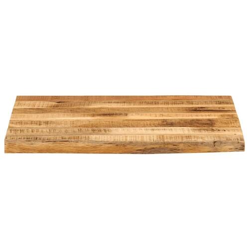 Bordplade 80x80x2,5 cm naturlig kant massivt ru mangotræ