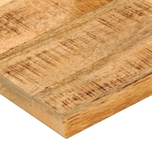 Bordplade 80x80x2,5 cm naturlig kant massivt ru mangotræ