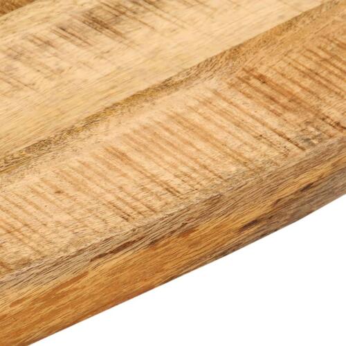 Bordplade 80x80x2,5 cm naturlig kant massivt ru mangotræ