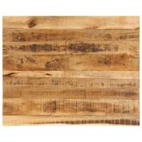 Bordplade 90x80x3,8cm naturlig kant massivt ru mangotræ