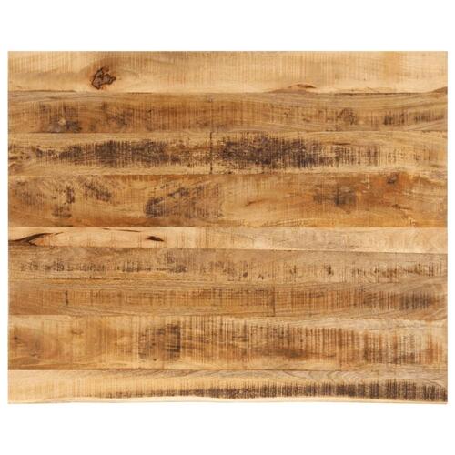 Bordplade 90x80x3,8cm naturlig kant massivt ru mangotræ